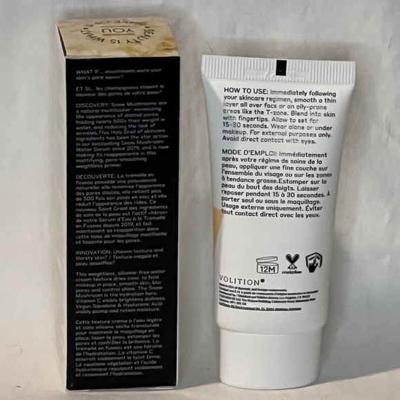 🌟NIB🌟 VOLITION Snow Mushroom Water Primer 1oz - Picture 4 of 8